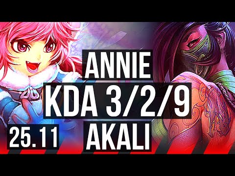ANNIE vs AKALI (TOP) | 3/2/9 | EUNE Master | 25.11
