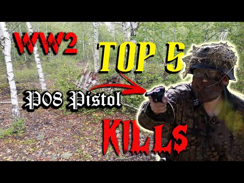 Top 5 Airsoft WW2 Sniper P08 pistol KILLS ! - 2020 compilation