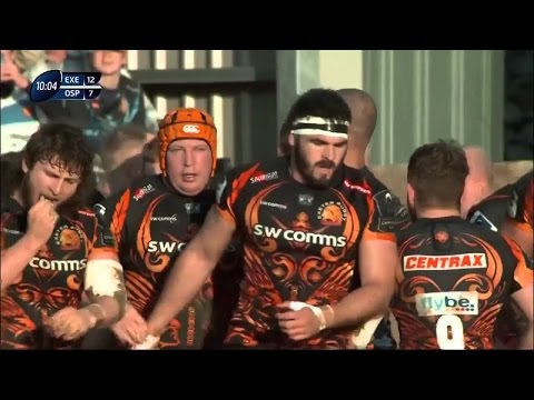 Thomas Waldrom try highlights - Exeter Chiefs vs Ospreys 24.01.2016 HD