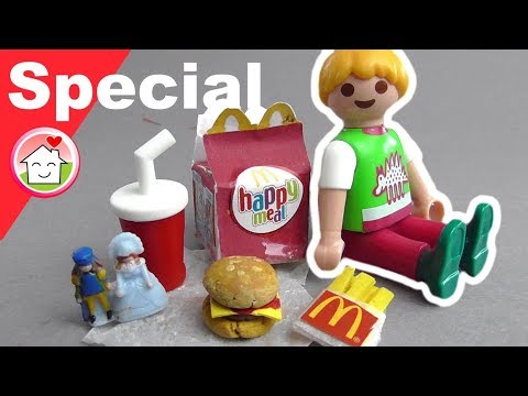 Playmobil deutsch - Pimp my PLAYMOBIL - McDonalds Happy Meal -  DIY für Kinder - Familie Hauser
