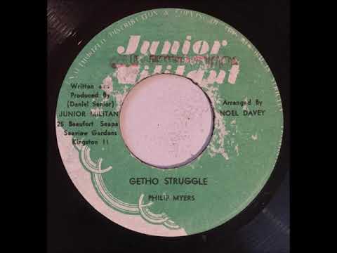 Philip Myers - Getho Struggle + Dub - 7" Junior Militant 1986 - KILLER DIGITAL 80'S DANCEHALL