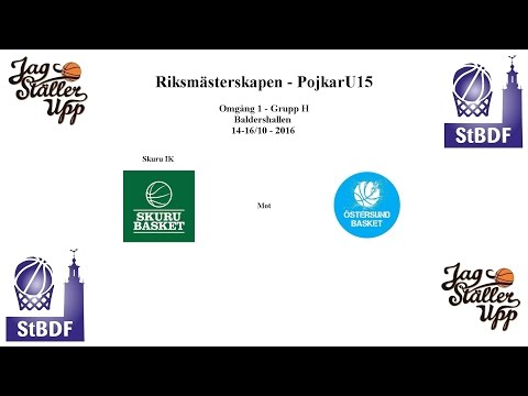 Skuru Basket (P02) mot Östersund Basket - RM Omgång 1 - 2016-10-15