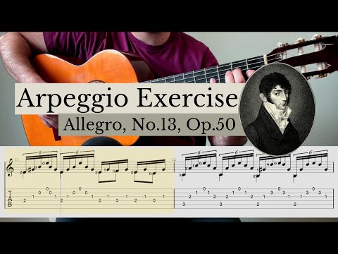 Arpeggio Exercise : Allegro, No.13, Op.50 by Mauro Giuliani