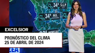 Clima para hoy 25 de abril de 2024