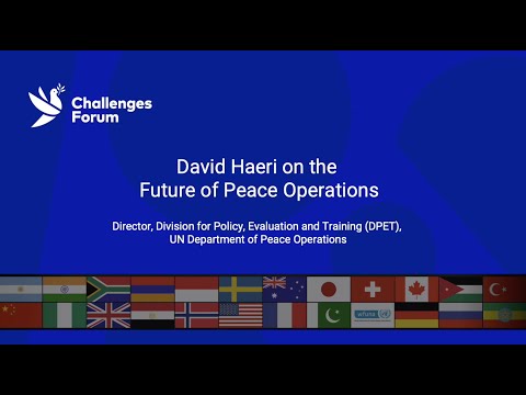 David Haeri, Director DPET at UN Department of Peace ... - YouTube