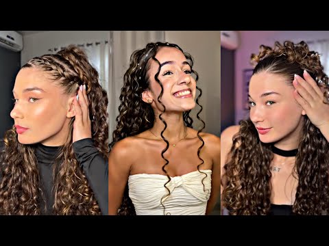 os MELHORES penteados para cabelos CACHEADOS #8 | ideias de penteados 