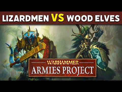 Lizardmen vs Wood Elves Warhammer Armies Project Battle Report