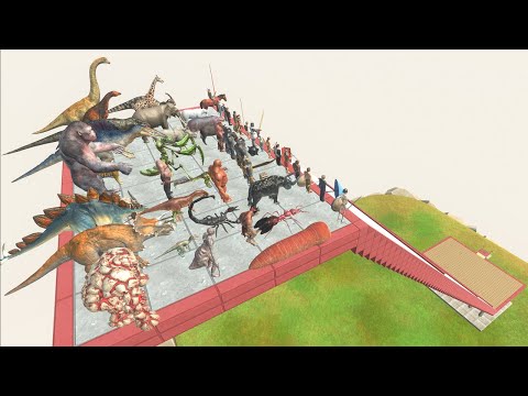 All Units Falling Down With Broken Ground - Animal Revolt Battle Simulator
