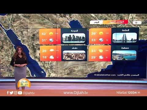 شاهد بالفيديو.. الانواء الجوية وتغيرات الطقس مع دينا هلسه  27-8-2019