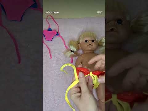 Купальник раздельный для кукол пупсов 43 см baby born беби борн бон - фото 1 - id-p1439079773