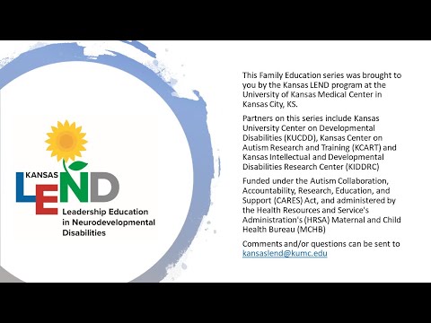 Kansas LEND Family Education Series - March 2020 - Special Education