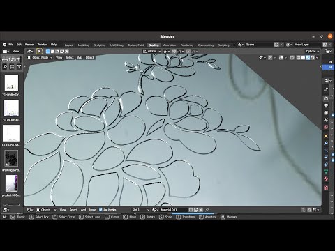 Blender 2.90 alpha- how to make design on decorative mirror