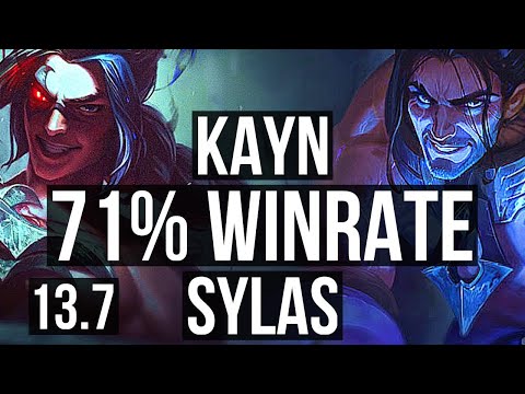 KAYN vs SYLAS (JNG) | 11/0/2, 71% winrate, Legendary | KR Master | 13.7