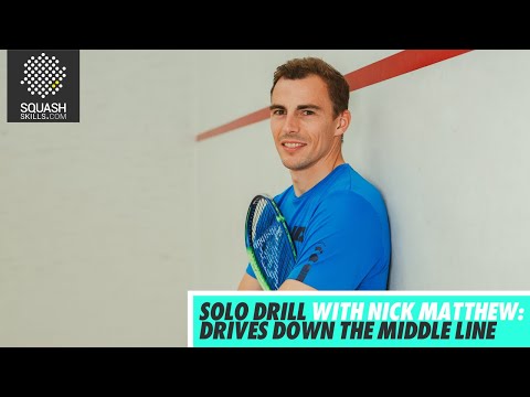Squash tips: Solo drill with Nick Matthew - Drives down the middle line