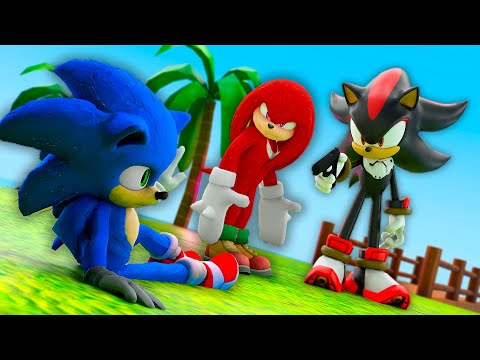 Knuckles saves Sonic  + Shadow The Hedgehog - Sonic And Tails - Good Ending ( FNF Animation)