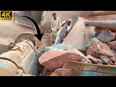 Big Rock Jaw Crusher Machine in Action | Powerful Stone Crushing ASMR Sounds