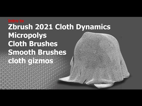 Using dynamics and Micropoly for clothing and armors in Zbrush 2021 4k