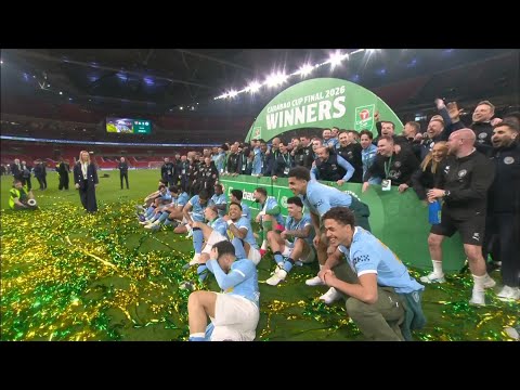 FC Manchester City Carabao Cup trophy presentation
