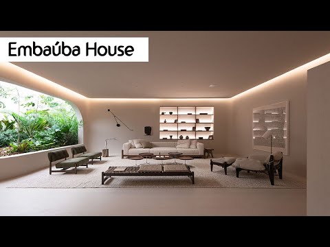 Modern contemporary Brazilian living Embaúba House with organic touches