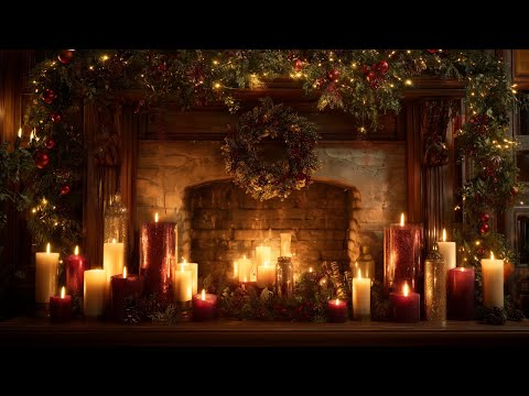 ✨ Cozy Christmas Candle Fireplace | Relaxing Crackling Fire Sounds for the Holidays 🎄🕯️