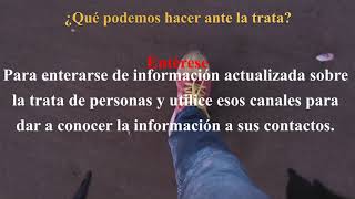 QUE PODEMOS HACER ANTE LA TRATA