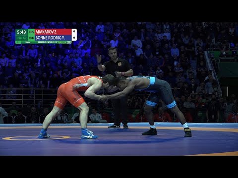 Round 1 FS - 61 kg: Z. ABAKAROV (RUS) v. Y. BONNE RODRIG (CUB)