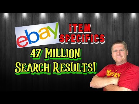 Why Item Specifics Matter On eBay! You Should Add Item Specifics Everyday.