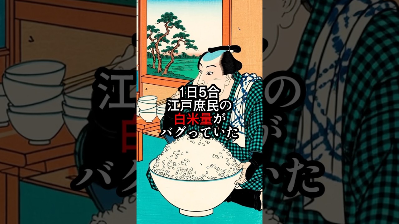 1日5合 江戸庶民の白米量がバグっていた