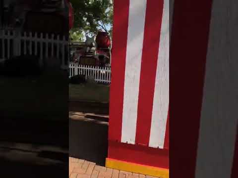 Walking around Kings Dominion at Halloween Haunts during the day