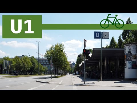 U1 München Olympia-Einkaufszentrum - Mangfallplatz mit dem Fahrrad