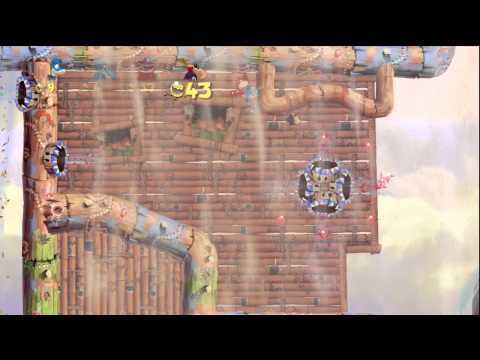 Rayman Origins - 4 Player Co-Op Walkthrough (Part 2)