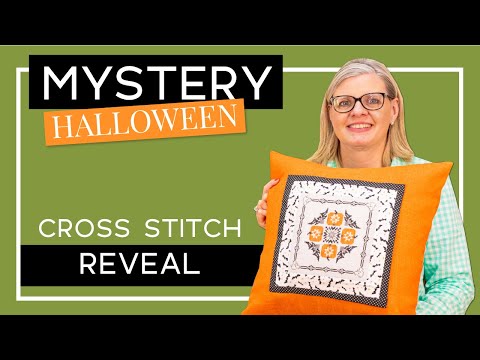 MYSTERY Bats & Boos Reveal 😈 How to Turn CROSS STITCH into a PILLOW 😈 Cross Stitch Finishing Idea