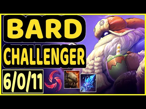 GISTICK (BARD) - 6/0/11 KDA CHALLENGER GAMEPLAY - EUW