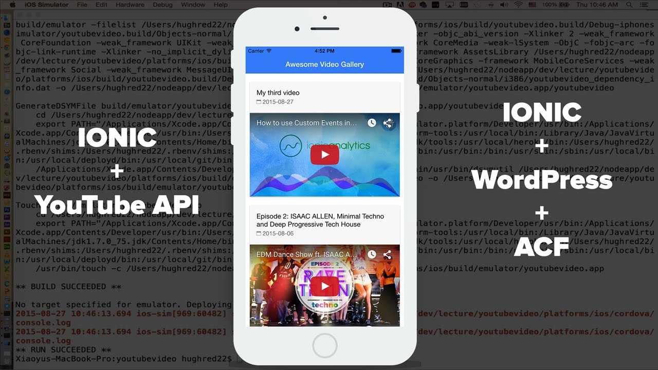 Build Hybrid App for your YouTube Channel or WordPress Site with Ionic and AngularJS