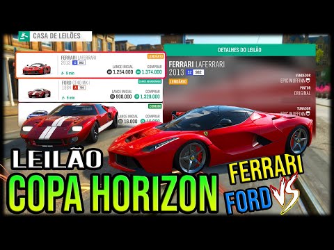 Forza Horizon 4 - COPA HORIZON de LEILÃO FERRARI vs FORD *SERIE NOVA*