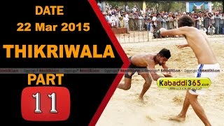 Thikriwala (barnala) Kabaddi Tournament 22 Mar 2015 Part 2 by Kabaddi365.com