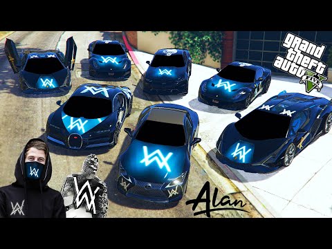 GTA 5 - Stealing Alan Walker luxury cars with Franklin ! (Real life cars #95)