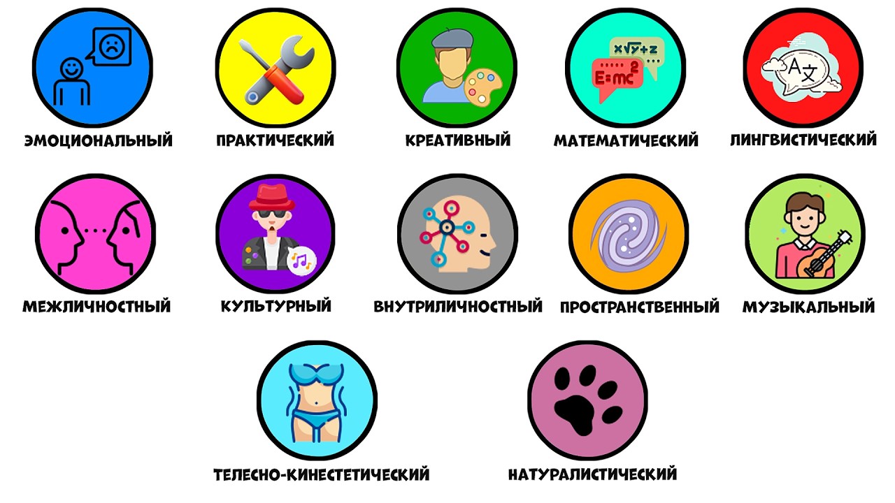 Все виды интеллекта за 8 минут