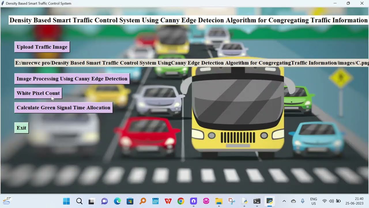Density Based Smart Traffic Control System Using Canny Edge Alg