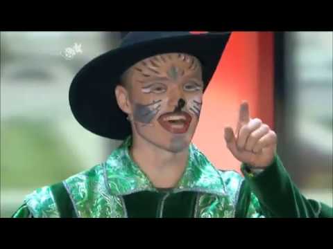 Tim Wörner vom Gundelsheimer Carneval-Verein als Kater bei Schwäbische Fasnet Donzdorf 2018