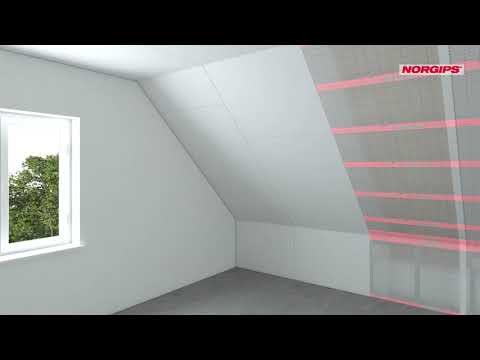 Zabudowa poddasza Norgips - cz.5 Montaż płyt g-k
