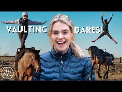 Vaulting Dares! Stand on a Horse in Canter? | This Esme