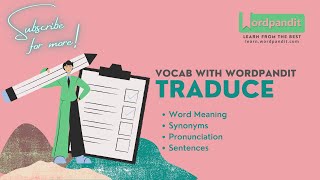 Traduce Meaning | Synonyms | Sentence | Pronunciation | Easy Trick || Vocab with Wordpandit