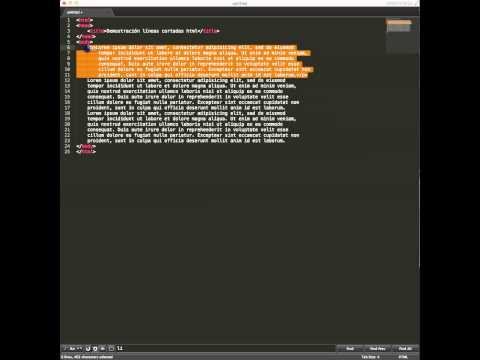 Broken lines / Líneas rotas. Sublime Text