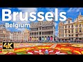 Brussels (Bruxelles), Belgium Walking Tour (4k Ultra HD 60 fps) - With Captions