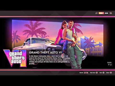 تسريب طريقة الدخول للعبة جي تي أي 6 | GTA VI Leaked Loading Screen