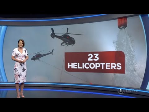 Cloudburst Fire Buckets fighting Tasman Fires