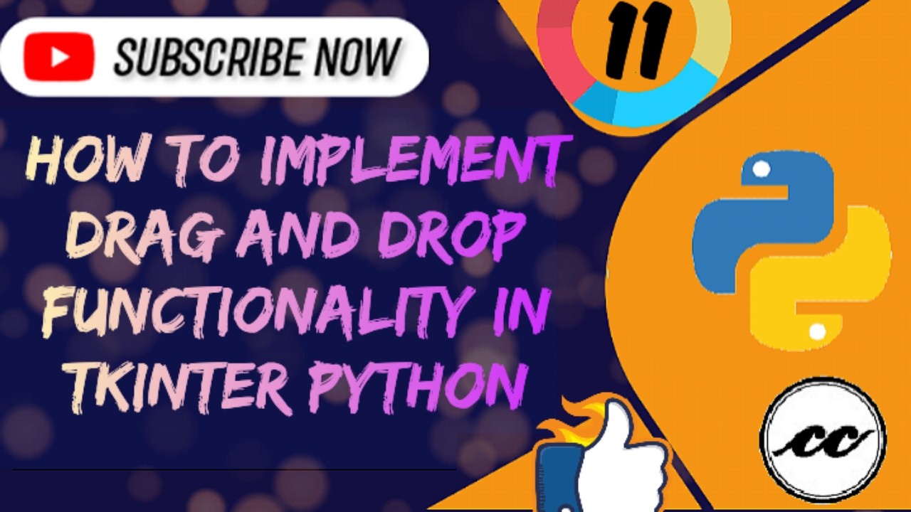 Drag and Drop Magic in Tkinter Python! (#python) Part -11 || Tkinter Series || #python