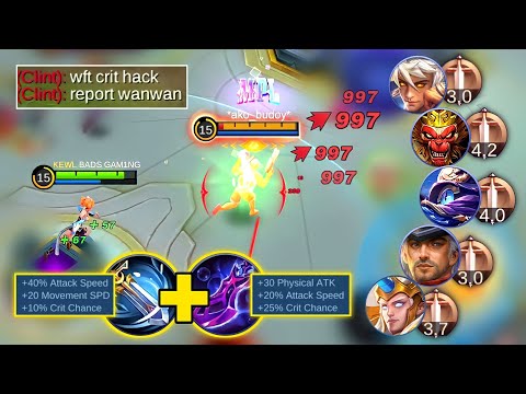 WANWAN + ATTACK SPEED + CRIT BUILD = ??? | MLBB