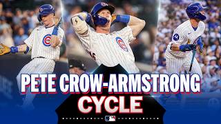 Pete Crow-Armstrong HITS FOR THE CYCLE! ???? (Home run ➡️ Triple ➡️ Double ➡️ Single) | MLB Highlights